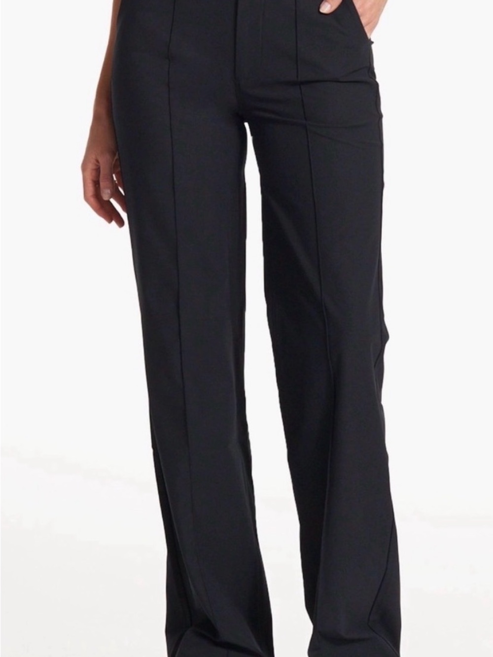 Vuori Black Wide-Leg Tailored Pants